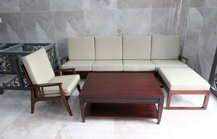 Bàn ghế sofa gỗ phòng khách