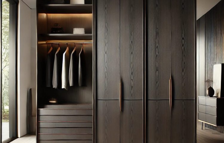 Mẫu tủ quần áo gỗ đẹp hiện đại 4 cánh MetaWood